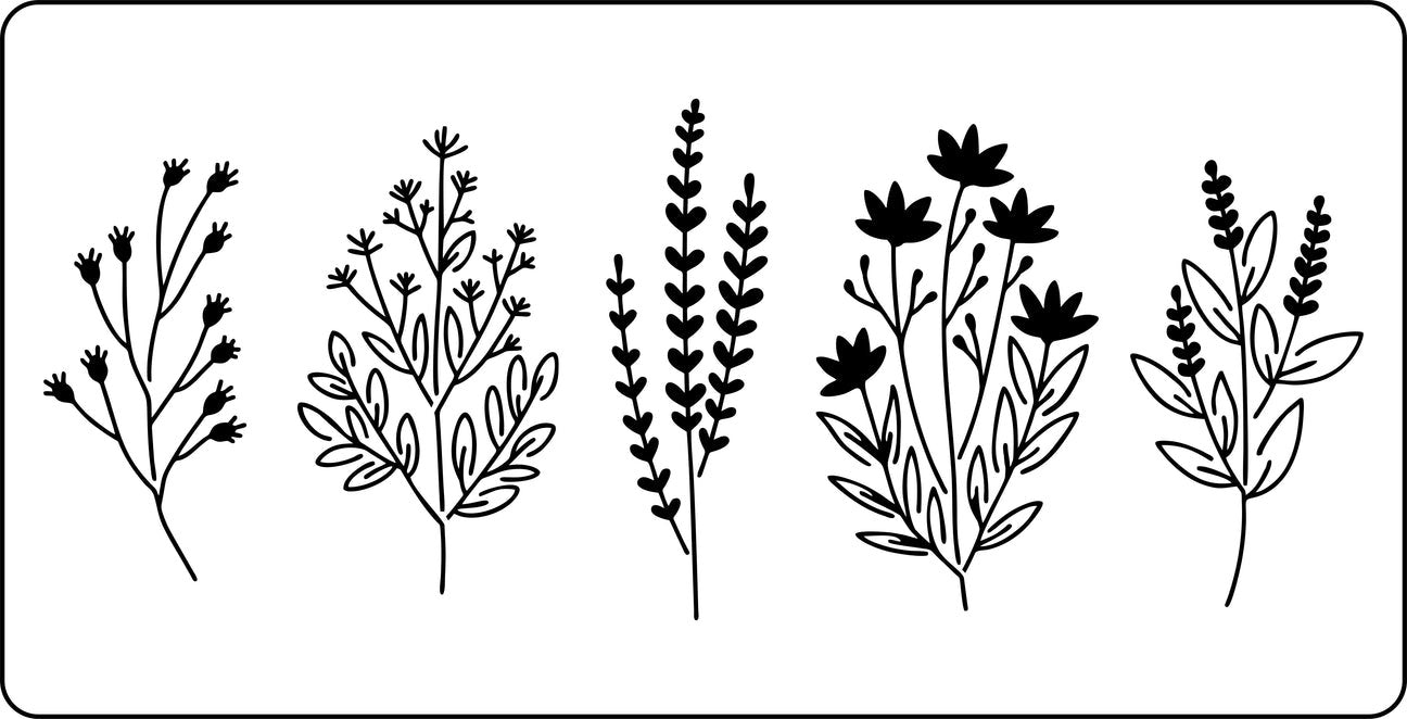 Wildflower 2 stencil