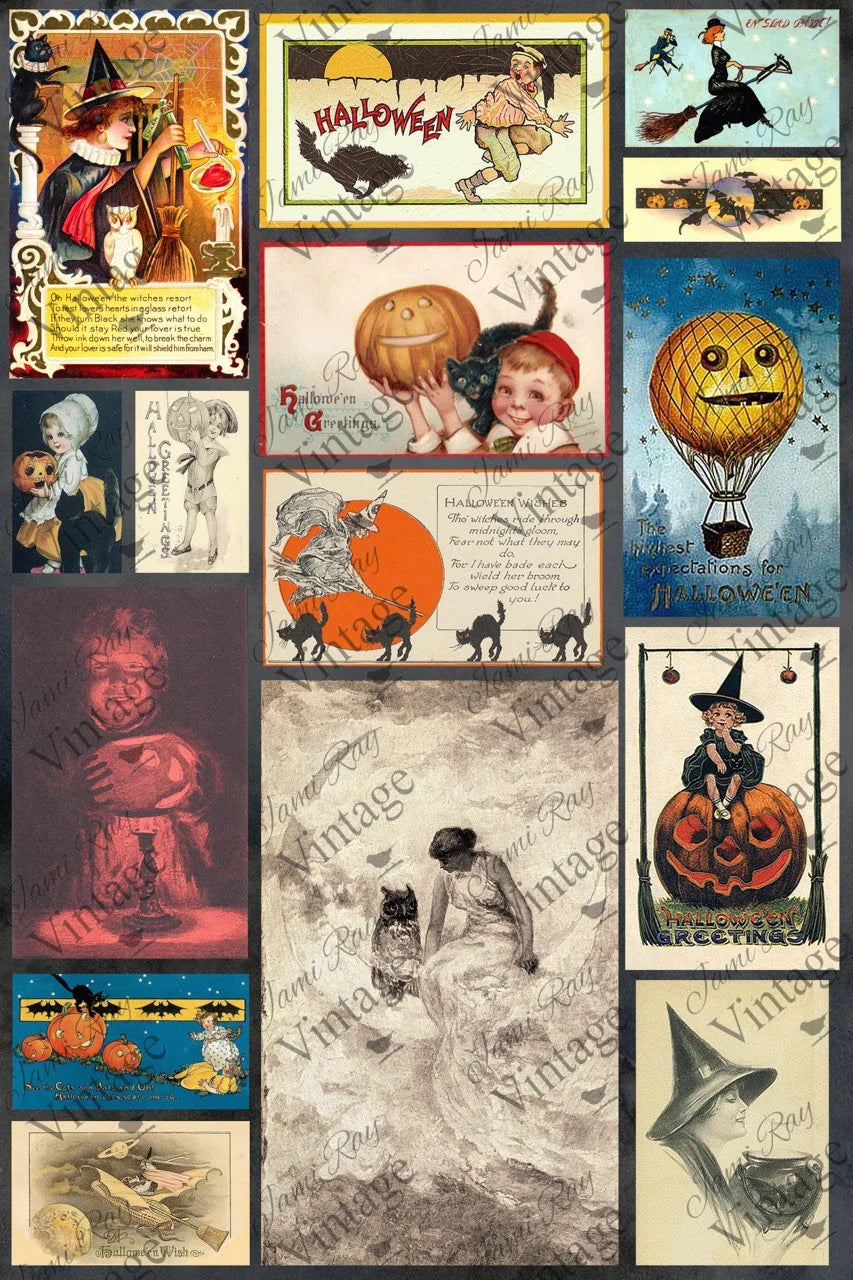 Vintage Halloween- 20” x 30” JRV Decoupage Paper