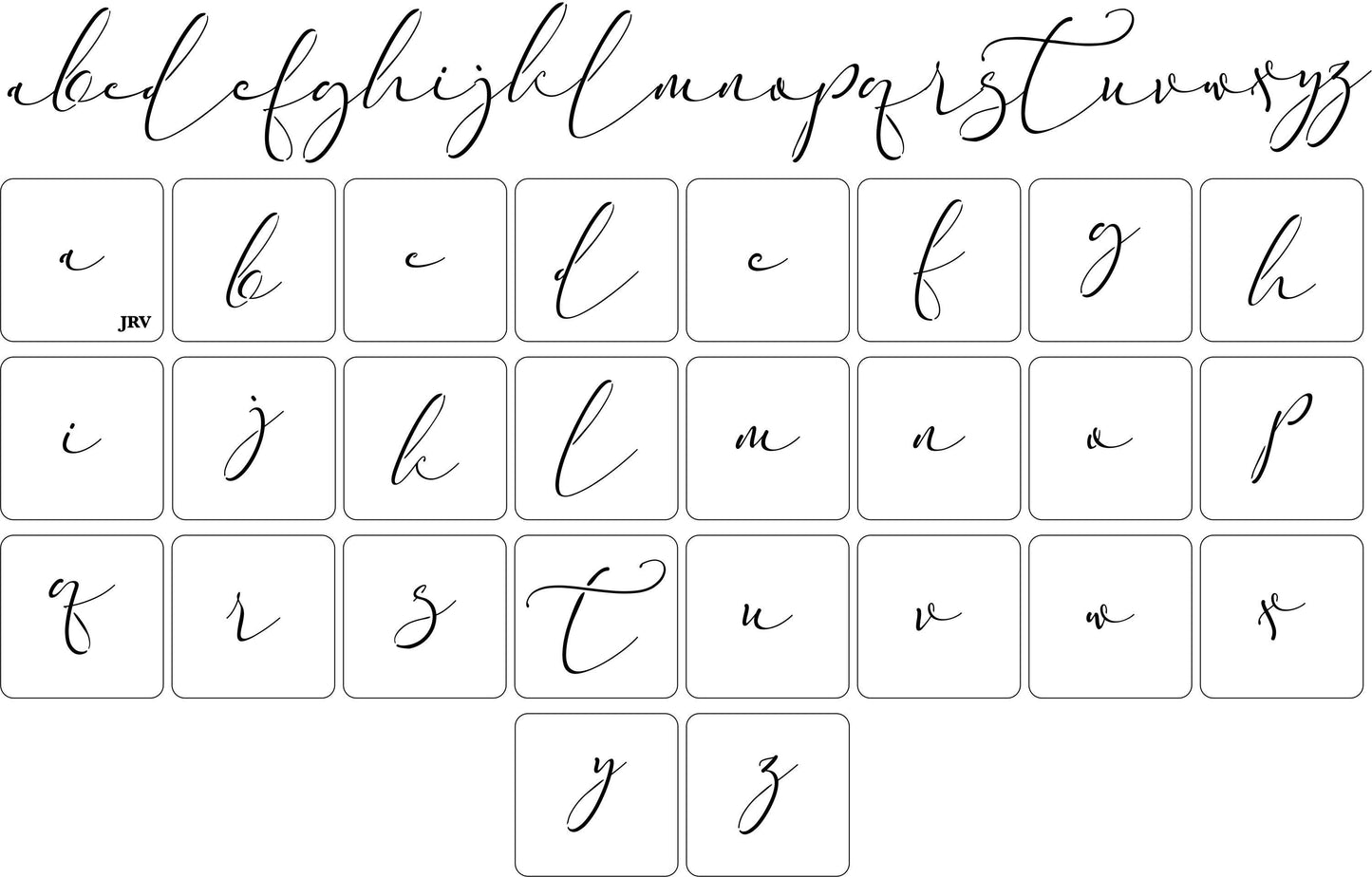 Script Font | JRV Stencils