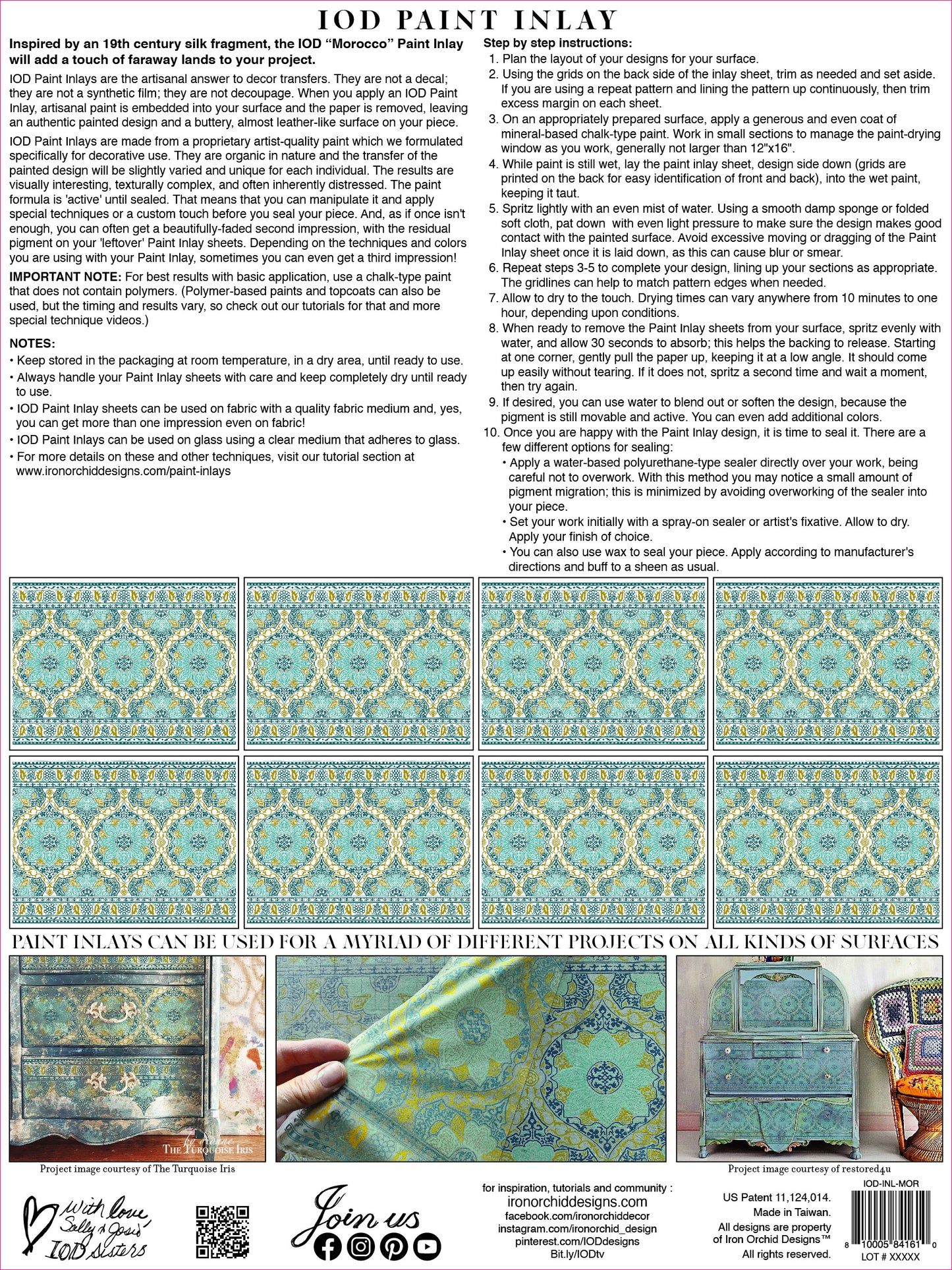 Morocco Paint Inlay- IOD