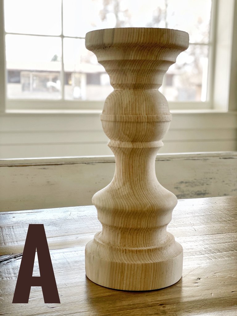 JRV Candlesticks- wooden unfinished