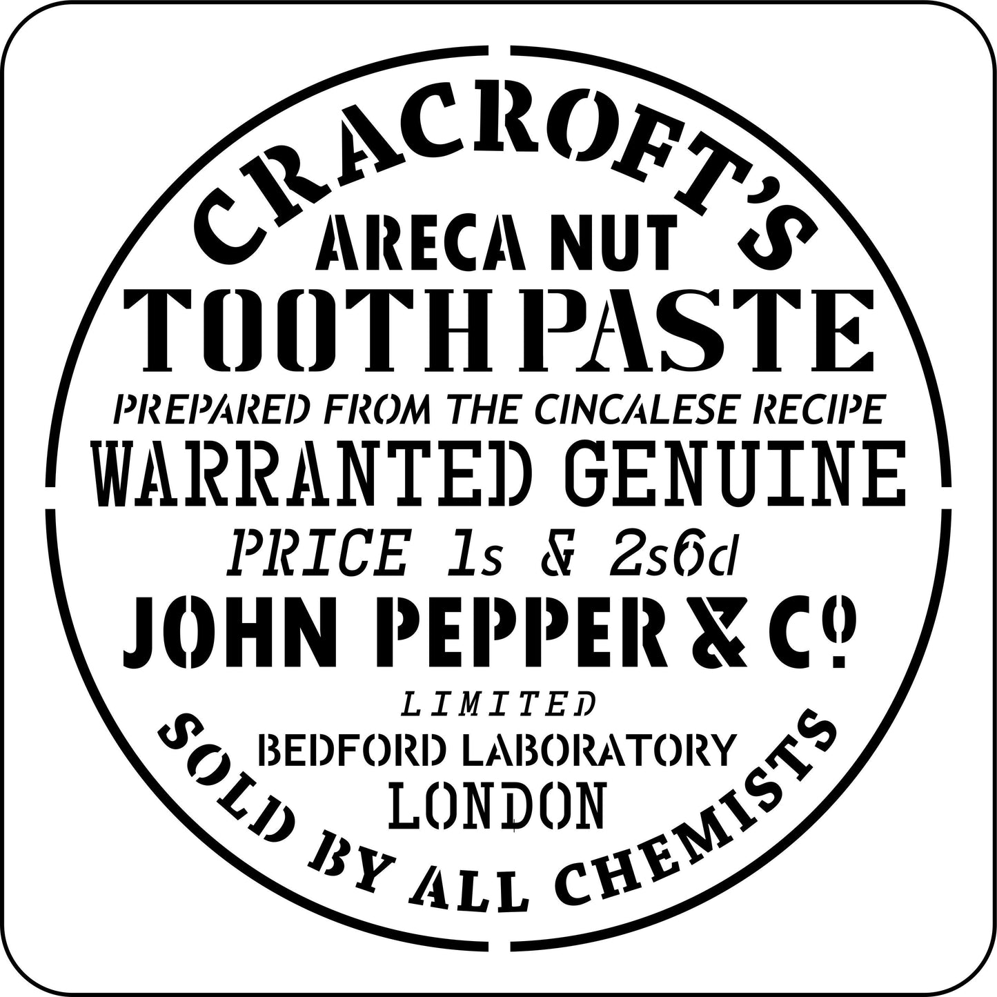 Vintage Toothpaste Label