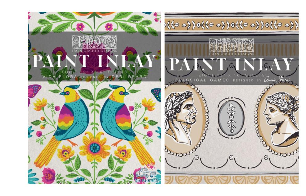 LIMITED RELEASE! The NEW Paint Inlays by IOD! Collaborations with Debi Beard & Annie Sloan
