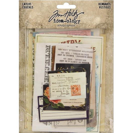 Remnants Layers (33/pk) - Tim Holtz 'Idea-Ology' Collection