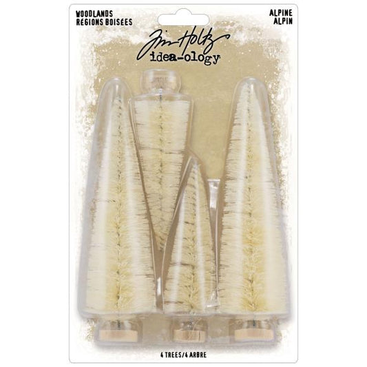 Bottle Brush Trees (Set of 4) - Tim Holtz 'Idea-Ology' Collection