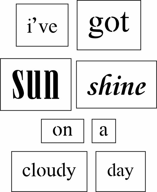 I've Got Sunshine Sign Bar Kit | JRV Stencil Designed by Debi from Debi's Design Diary