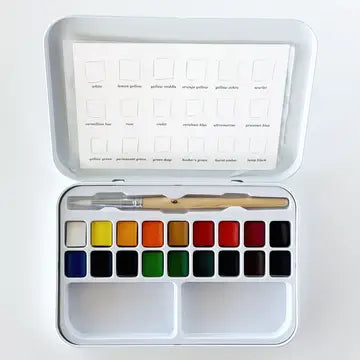 Watercolor paint set, 18 colors - by Emily Lex