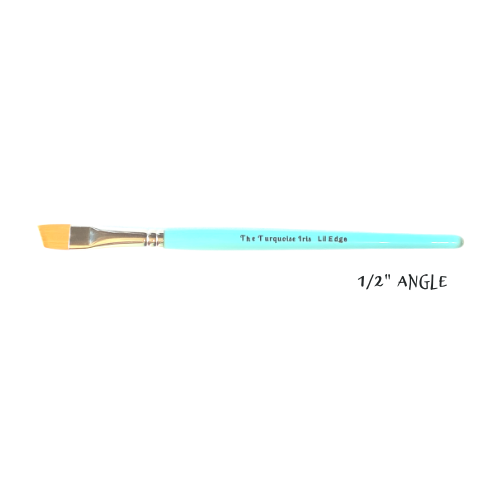 Lil Edge 1/2" Angle TTI Brush | Turquoise Iris