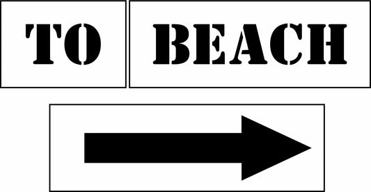 To Beach Sign Bar Kit | JRV Stencil Designed by Debi from Debi's Design Diary