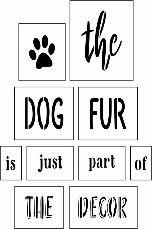 Dog Fur Sign Bar Kit | JRV Stencil Designed by Debi from Debi's Design Diary