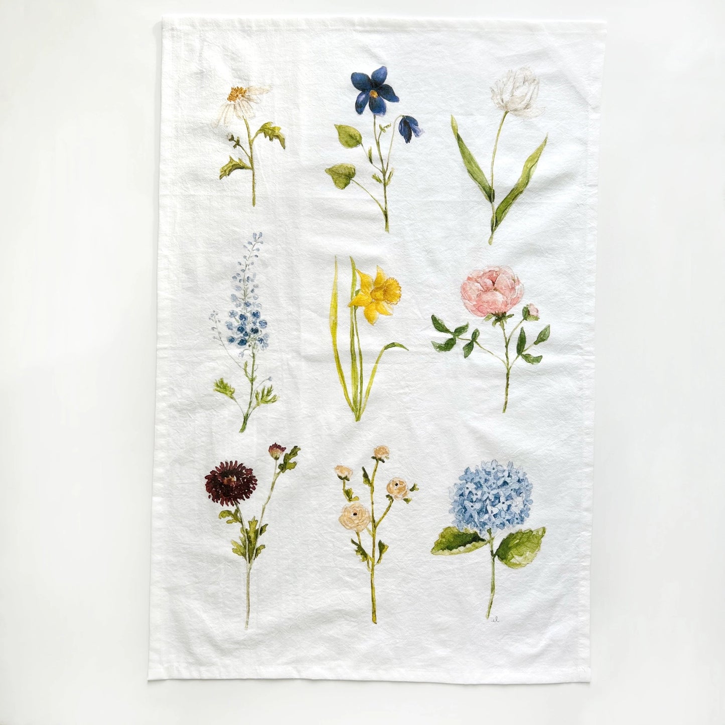 Garden Flowers Tea Towel- Emily Lex Studio