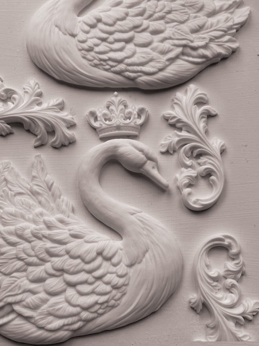 Swans - 6" x 10" Decor Mould