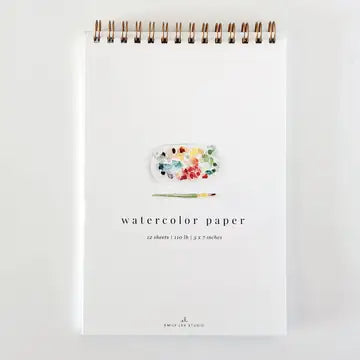 Spiral Watercolor Paper Pad - Twelve, 5" x 7" Sheets