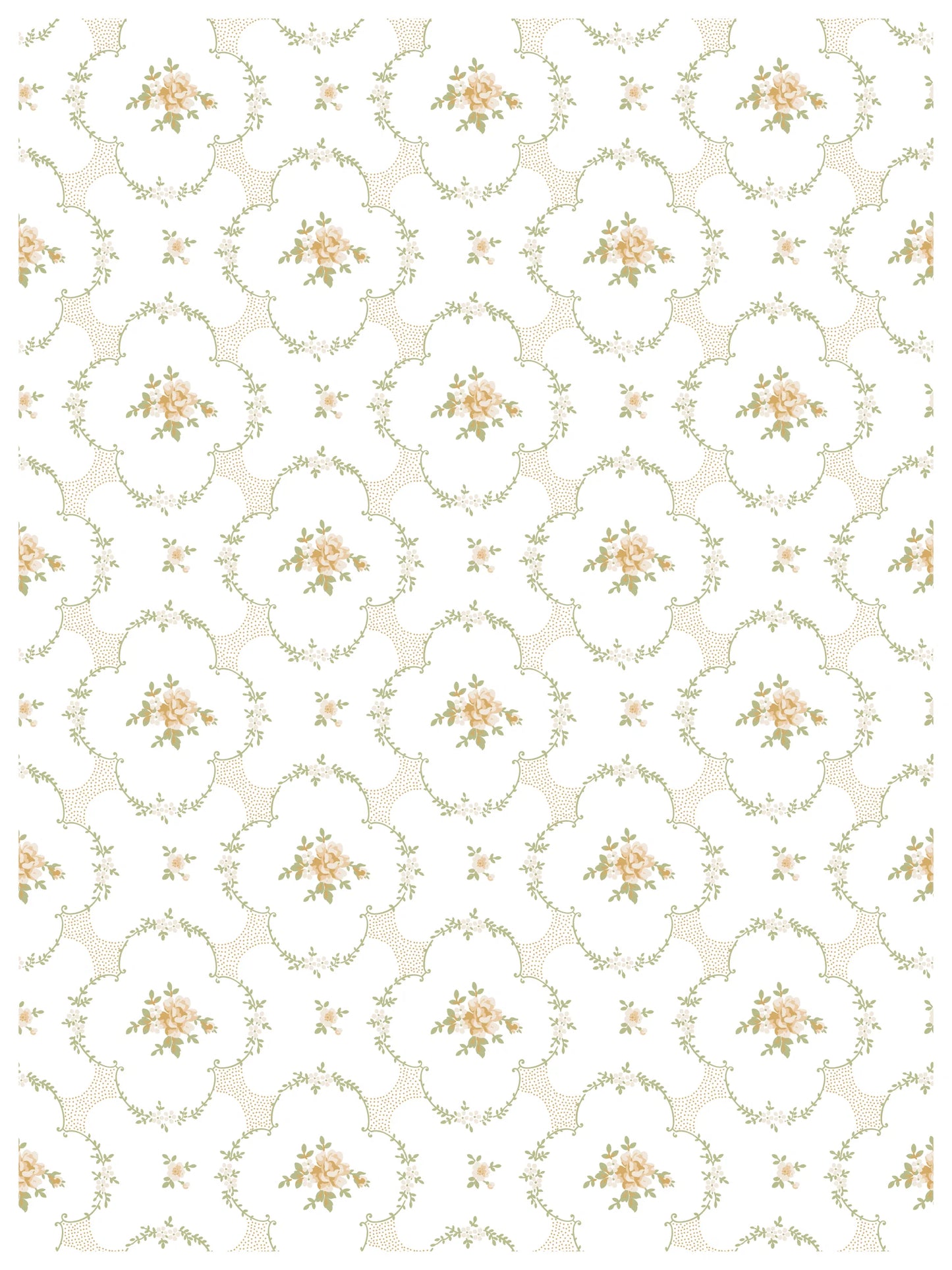 Paint inlay page of a floral pattern on a white background