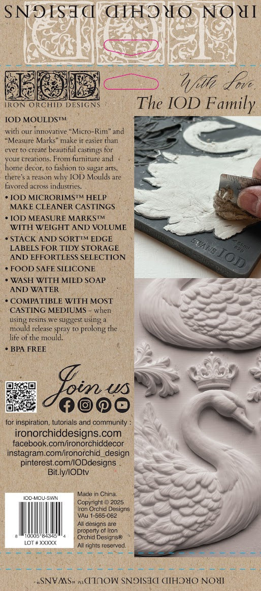 Swans - 6" x 10" Decor Mould