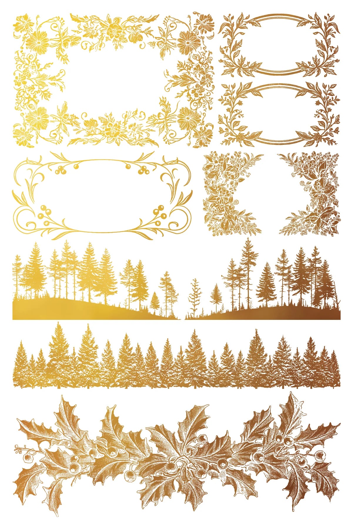 Tinsel Gilded Foil transfer- IOD Transfer 8 x 12