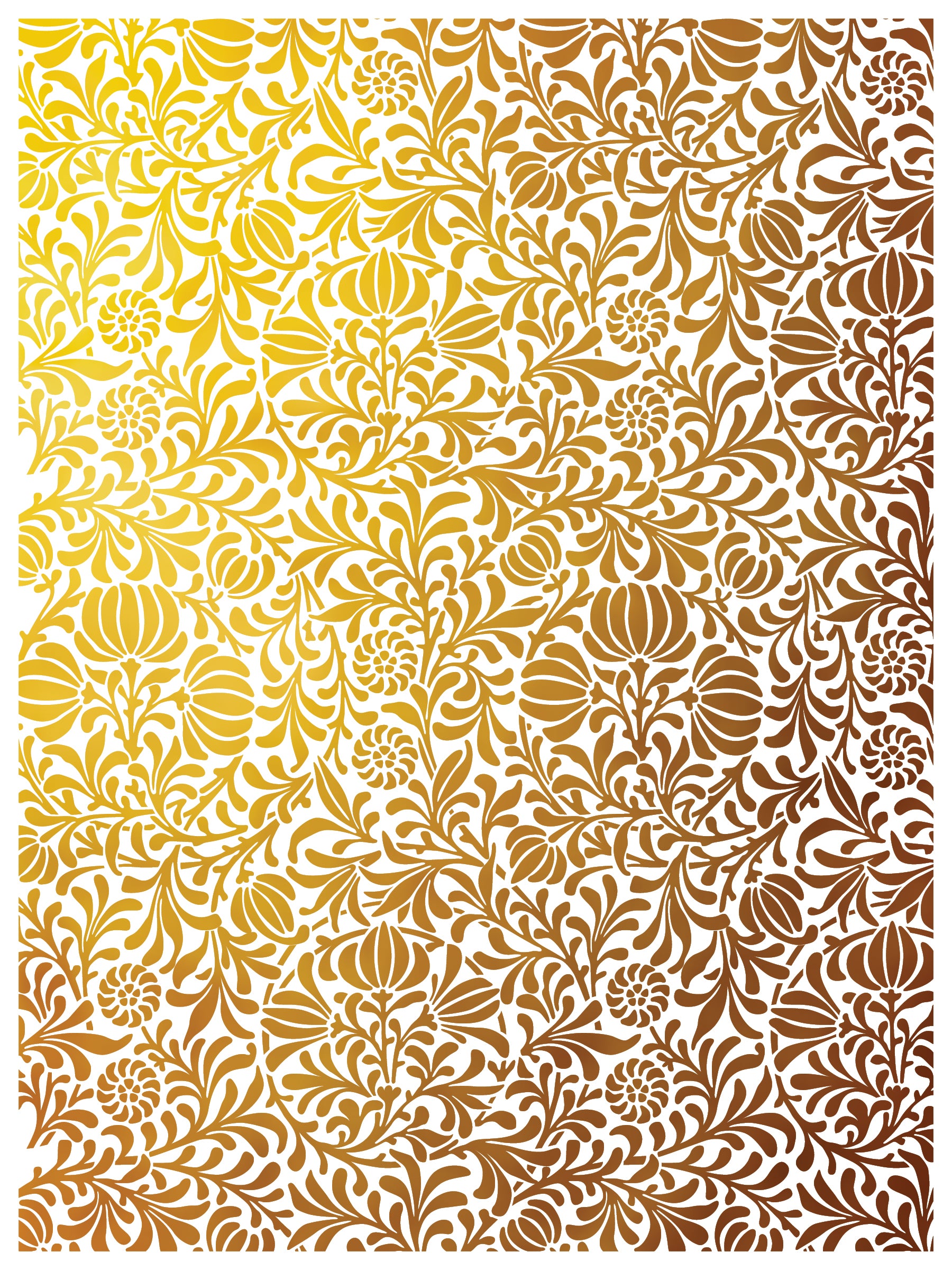 Transfer sheet from "Emporium" with patterns and gilded floral designs