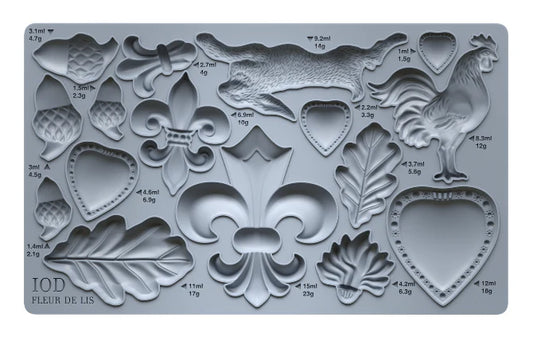 Fleur De Lis - 6" x 10" Decor Mould - IOD