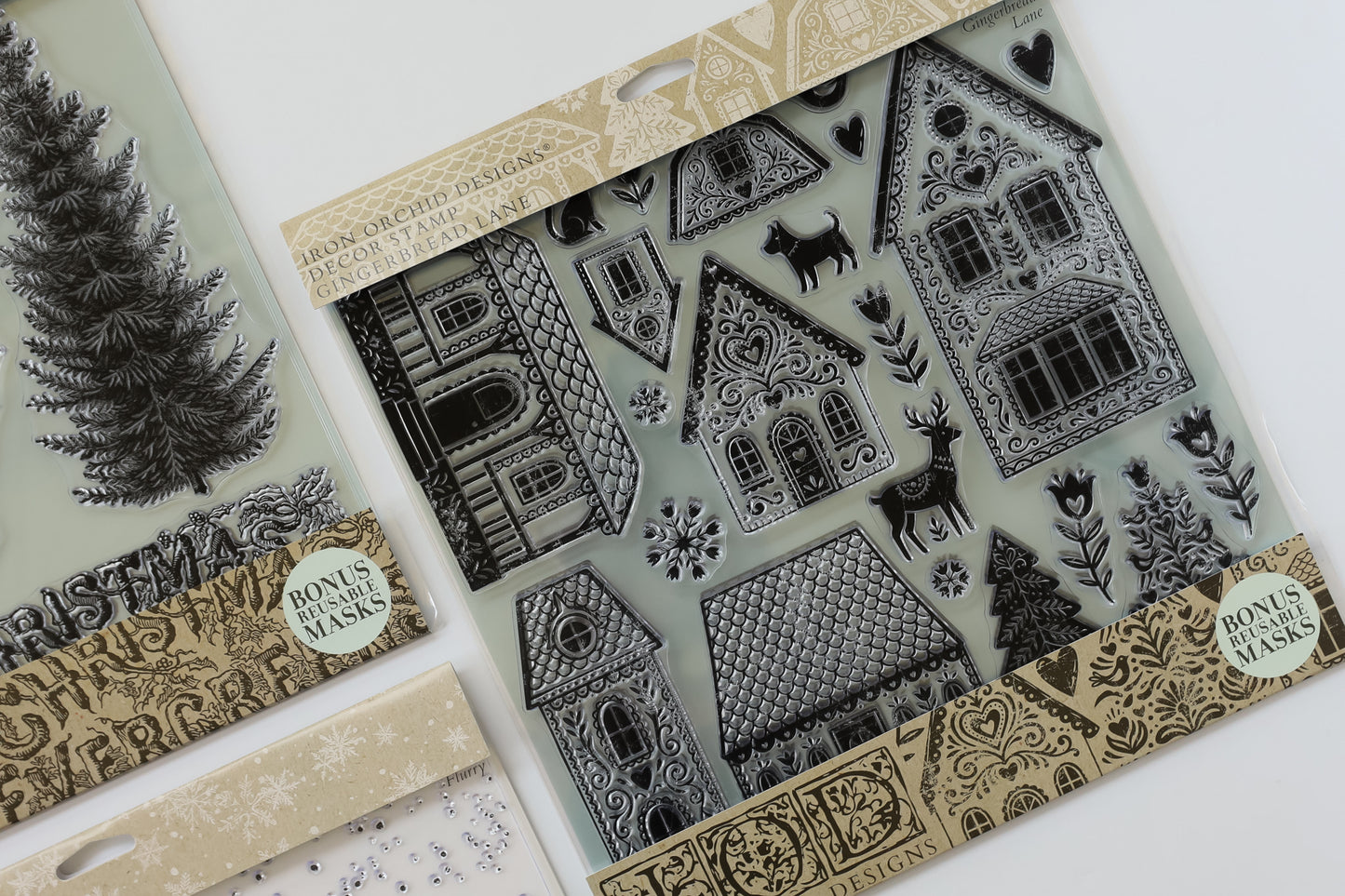 Gingerbread Lane - 12" x 12" Holiday Stamp