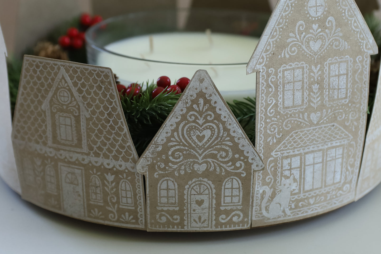 Gingerbread Lane - 12" x 12" Holiday Stamp