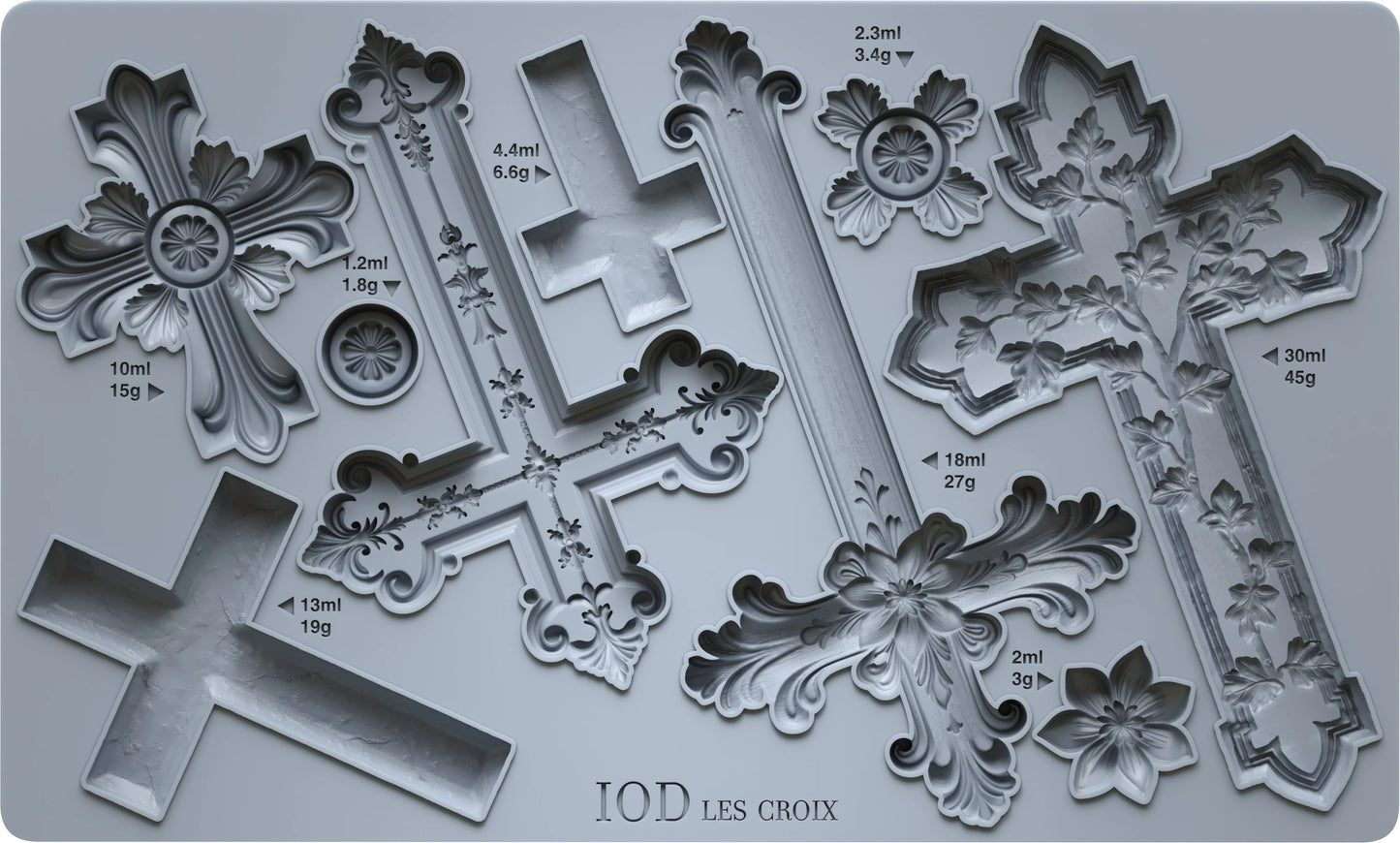 Les Croix - 6" x 10" Decor Mould - IOD