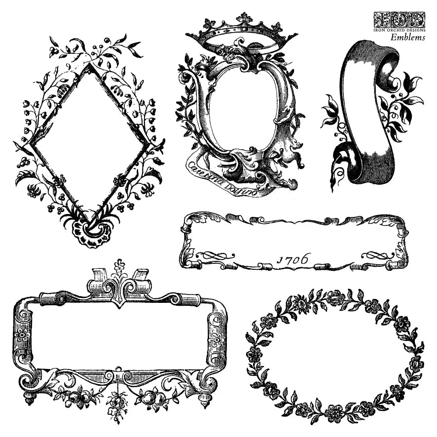 Emblems - 6” x 6” Stamp Set - IOD