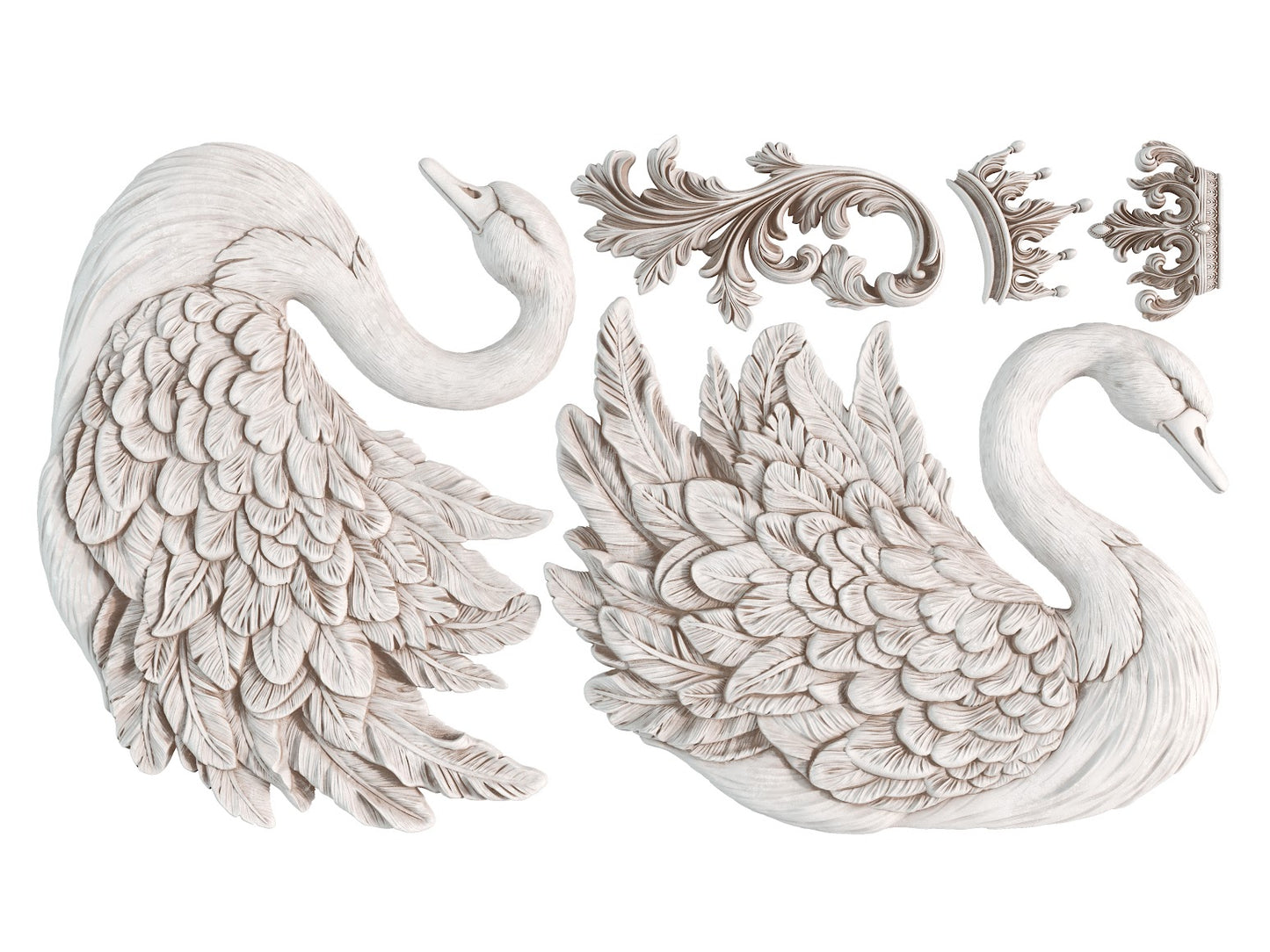 Swans - 6" x 10" Decor Mould