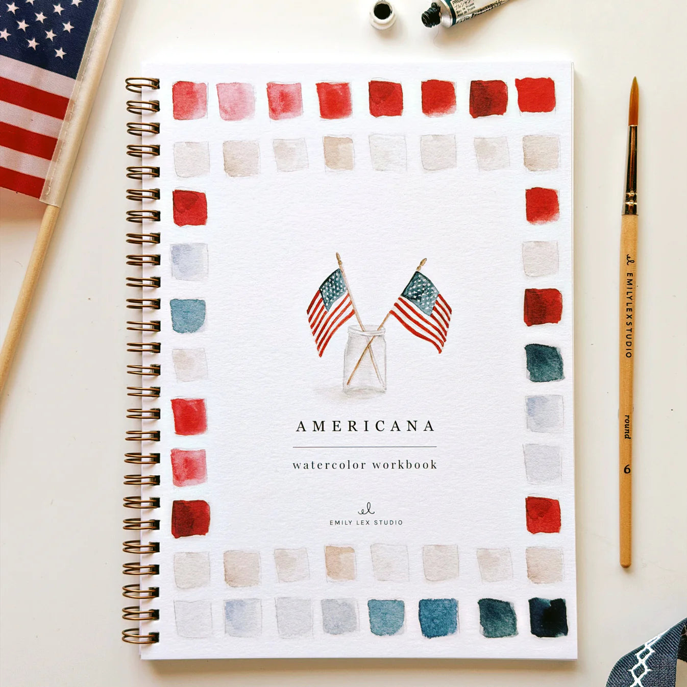 Americana - Beginner-Friendly Watercolor Workbook