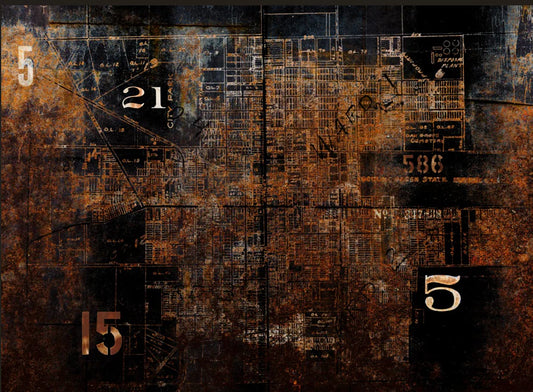 Industrial Map - 21" x 29" Decoupage Paper - July 2026