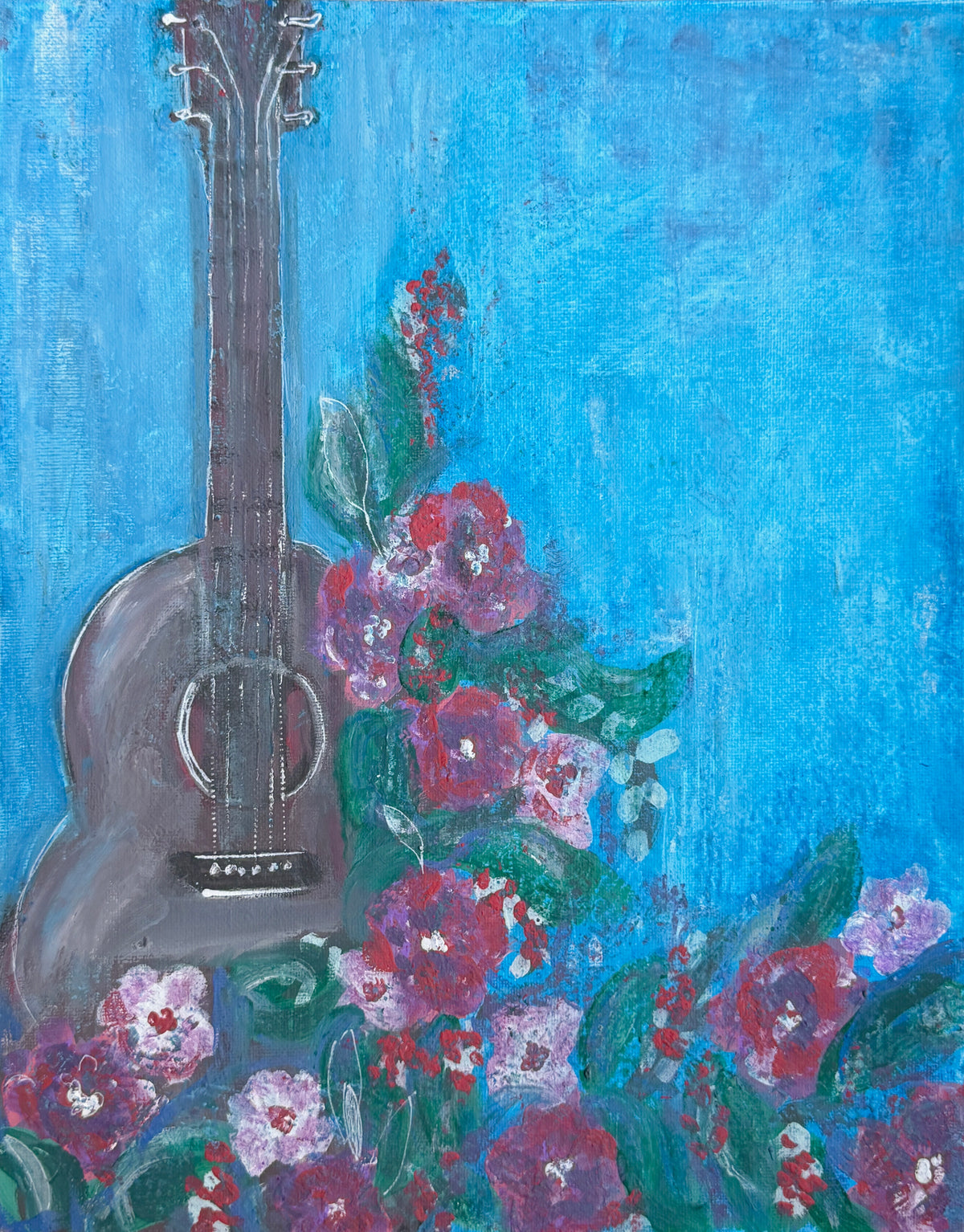 "Floral Guitar" - fine art print by Aimee Robinson