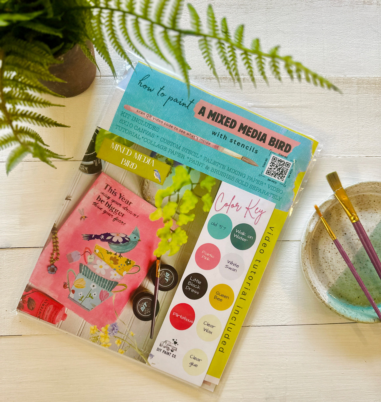 Paint by Stencil Mixed Media Bird Kit by DIY Paint! Limited supply!
