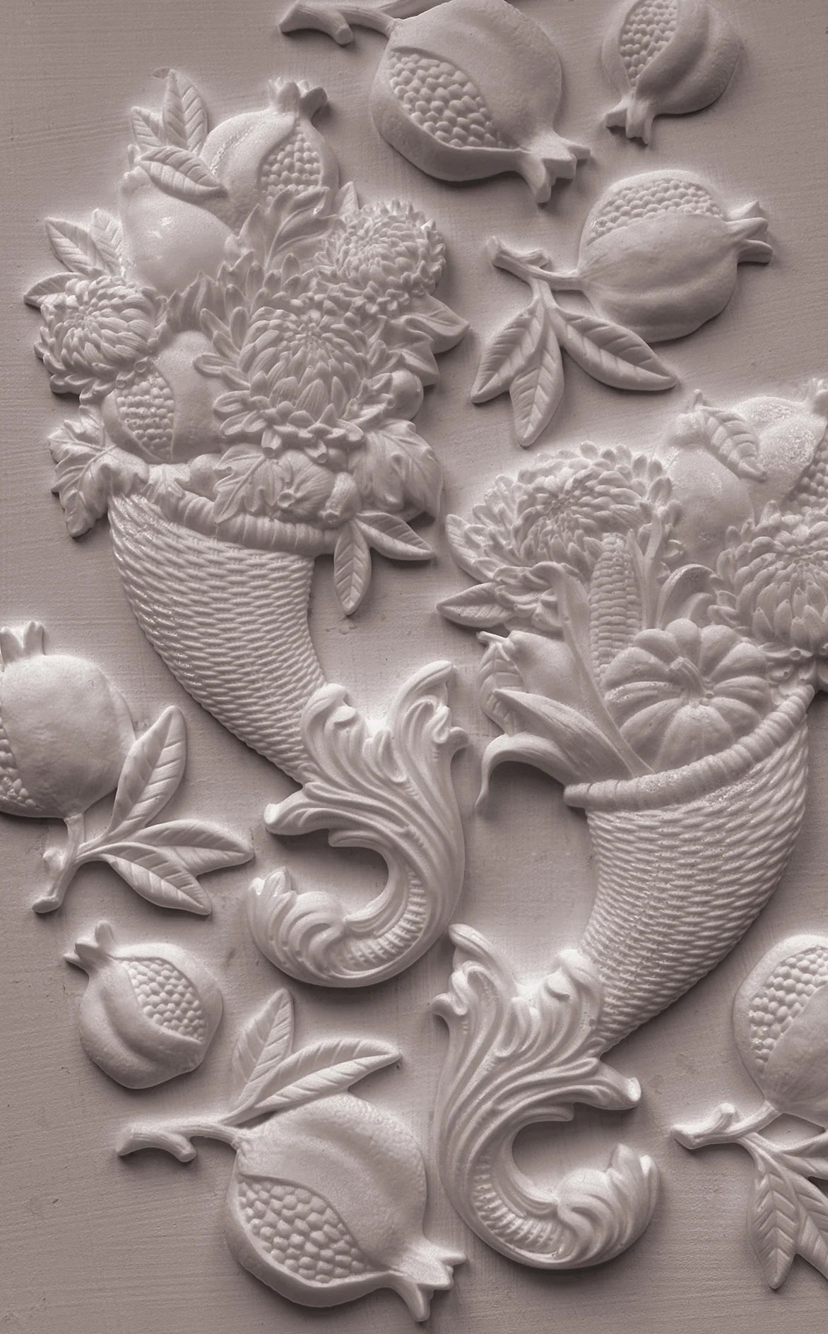 Finished Cornucopia casting using air dry clay.