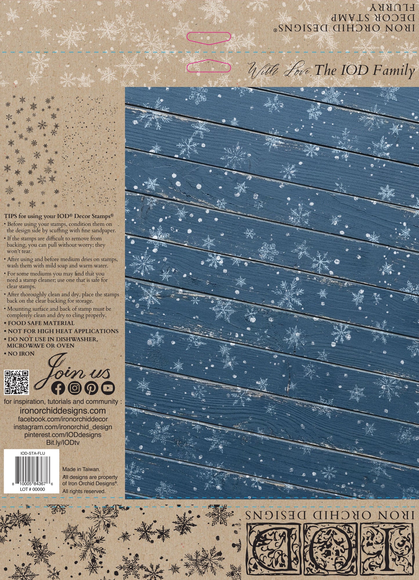 Flurry - 12" x 12" Holiday Stamp