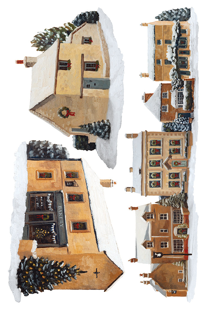 A Cotswold Christmas - 8" x 12" Holiday Transfer Pad