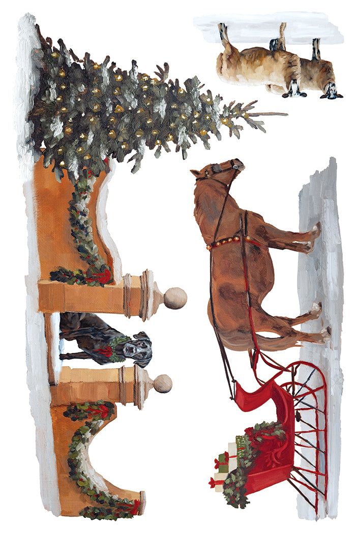 A Cotswold Christmas - 8" x 12" Holiday Transfer Pad