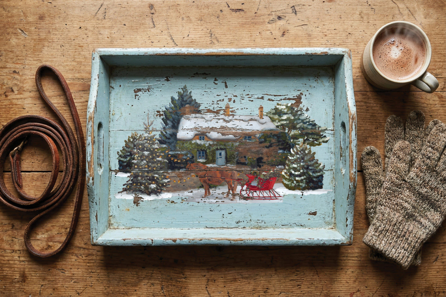A Cotswold Christmas - 8" x 12" Holiday Transfer Pad