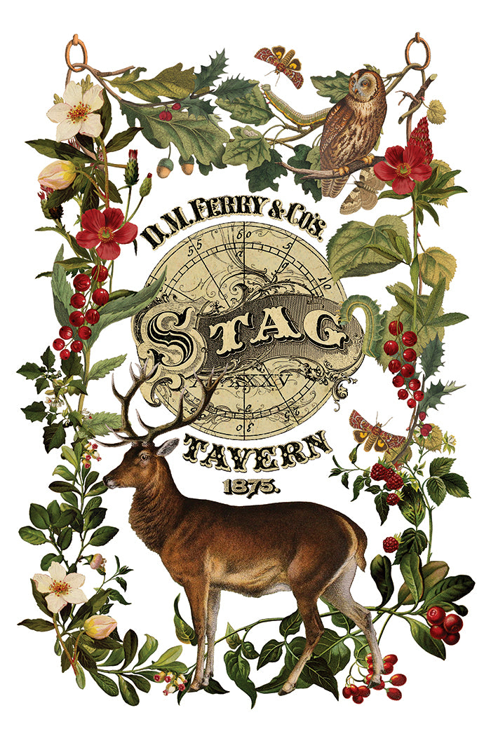 Stag Tavern - 8" x 12" Holiday Transfer Pad
