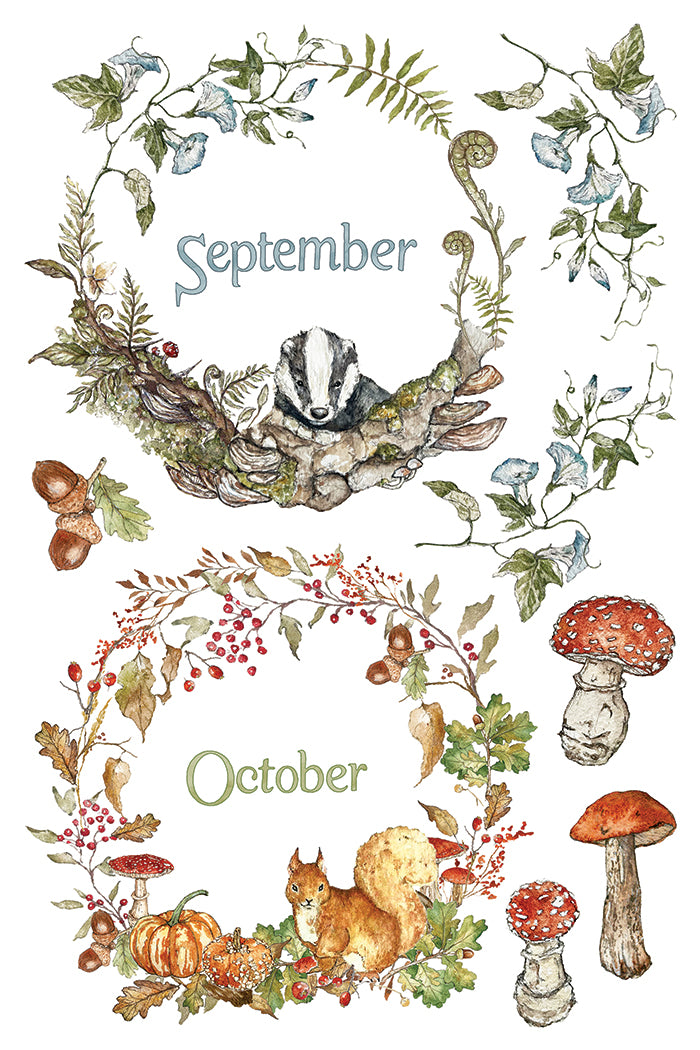 The Bramblewood Diaries - 8" x 12" Seasonal Transfer Pad