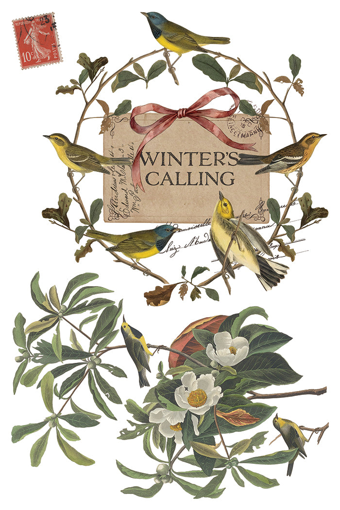 Winter's Calling - 8" x 12" Holiday Transfer Pad