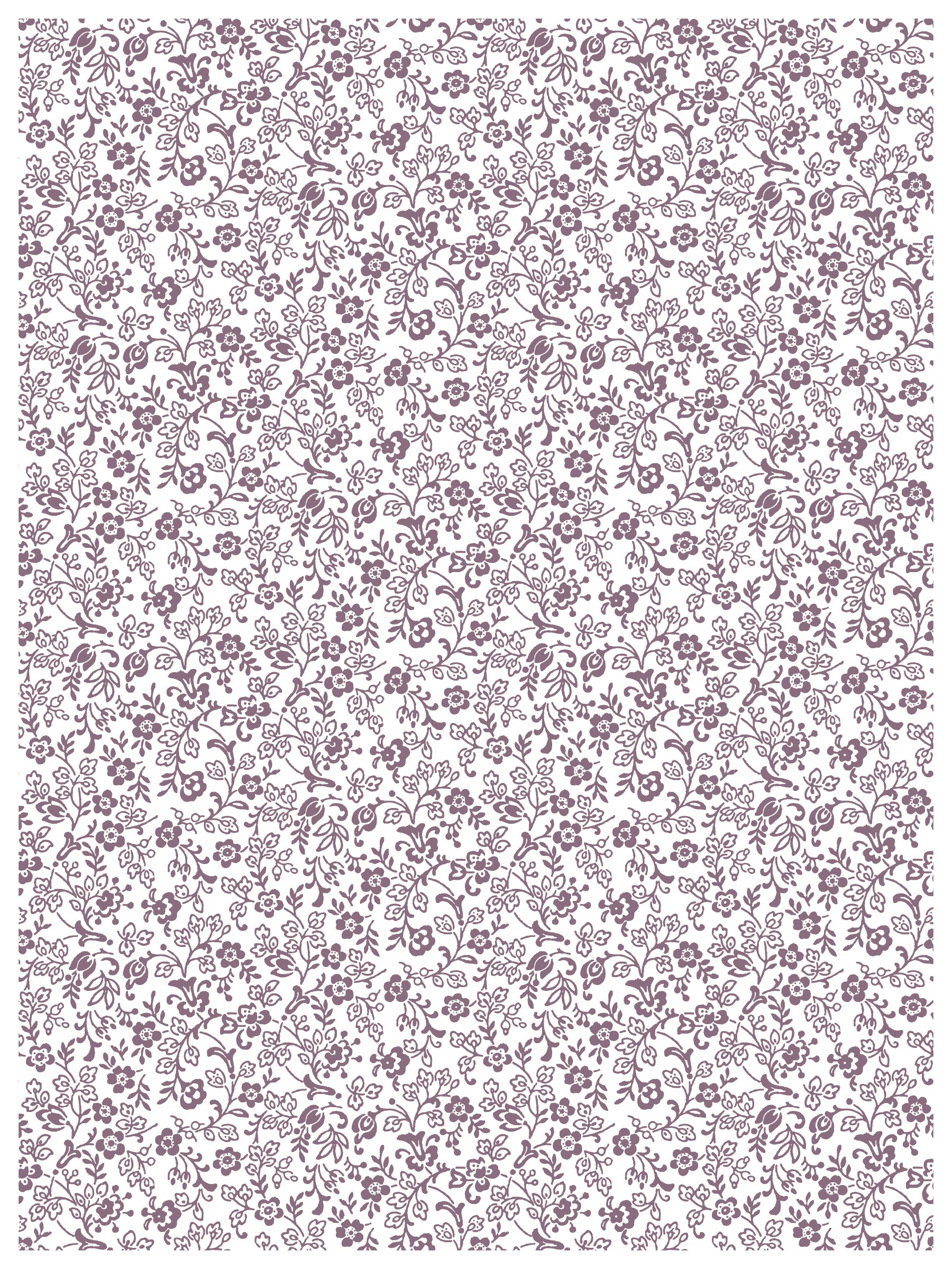 Ditsy Bloom IOD floral pattern with small flowers on a white background