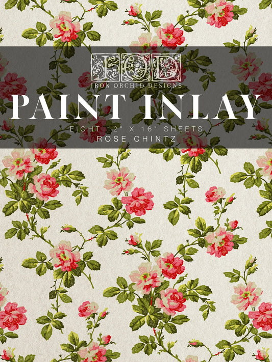 Rose Chintz (RETIRED) - IOD Paint Inlay