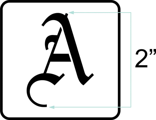 Old World Font- JRV Stencils (uppercase, lowercase, numbers)