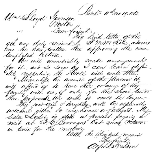 A 12” x 12 stamp of cursive script.