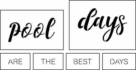 Pool Days Are The Best Days Sign Bar Kit | JRV Stencil Designed by Debi from Debi's Design Diary