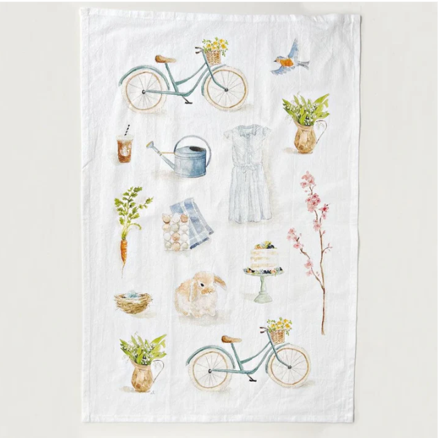 Springtime Tea Towel- Emily Lex Studio