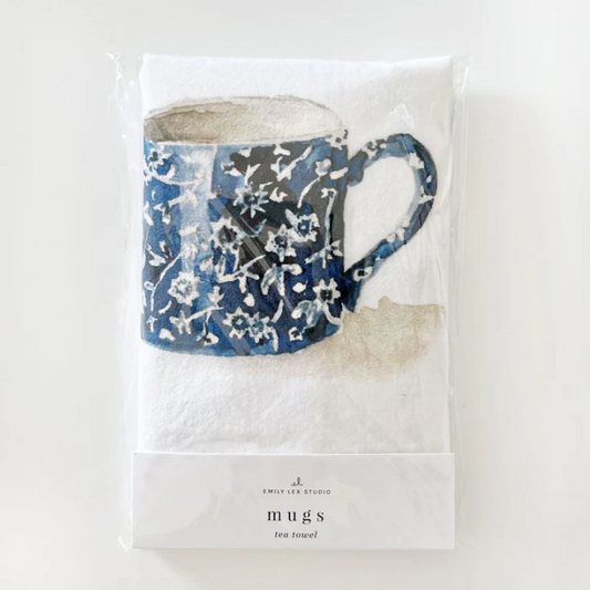 Mugs Tea Towel- Emily Lex Studio