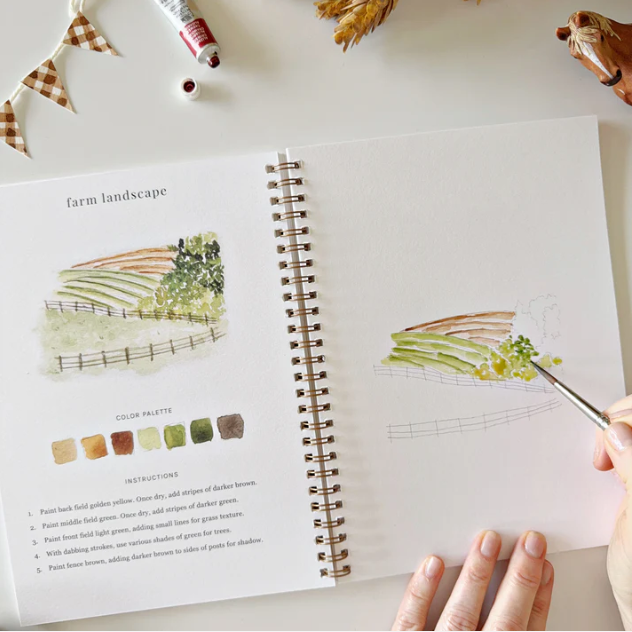 Farm Watercolor Workbook - Emily Lex Studio