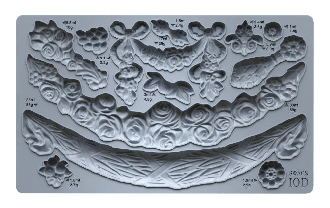 Swags - 6" x 10" Decor Mould