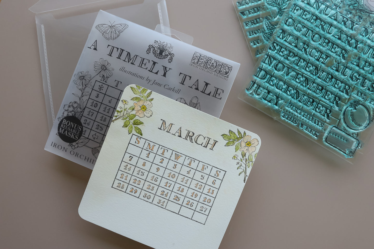 A Timely Tale - 6” x 6” Stamp Set