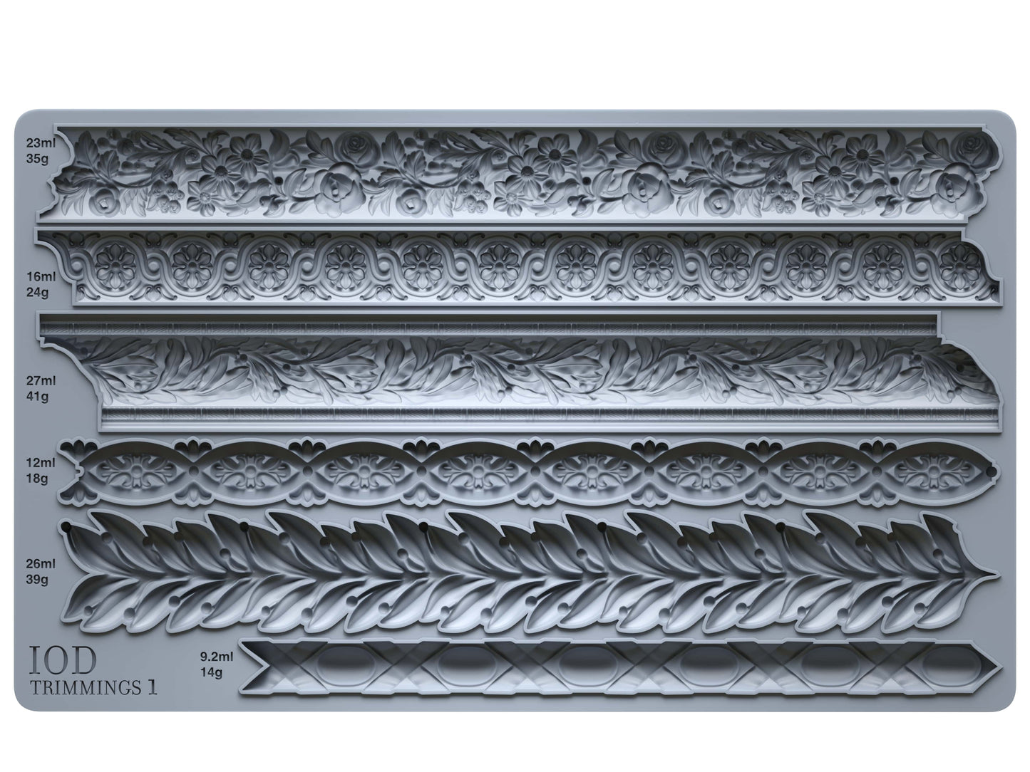 Trimmings 1 - 6" x 10" Borders/Trim Decor Mould - IOD